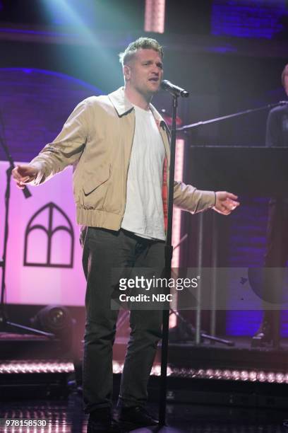 Episode 698 -- Pictured: Musical guest Nathan Willett of Cold War Kids performs on June 18, 2018 --