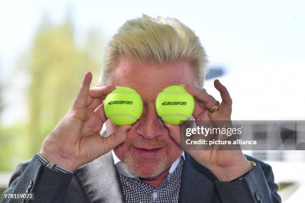 April 2018, Germany, Munich: Former tennis champion Boris Becker attends a press conference of the Eurosport channel. Becker has extended his...