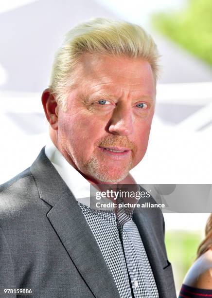 Former German tennis champion Boris Becker attends a press conference after he extended his contract as a Eurosport co-commentator, in Munich,...