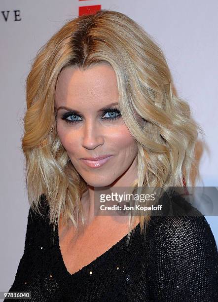 Actress Jenny McCarthy arrives at Chelsea Handler Hosts Book Launch Party For "Chelsea Chelsea Bang Bang" at Bar 210 at The Beverly Hilton hotel on...