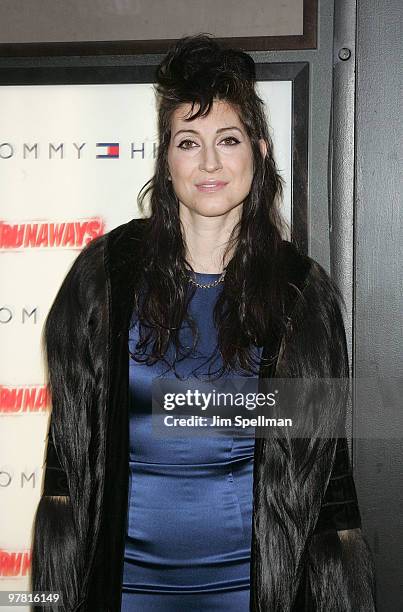 Director Floria Sigismondi attends "The Runaways" New York premiere at Landmark Sunshine Cinema on March 17, 2010 in New York City.