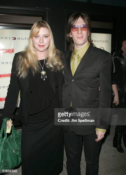 Bebe Buell and Jim Wallerstein attends "The Runaways" New York premiere at Landmark Sunshine Cinema on March 17, 2010 in New York City.