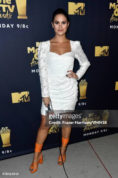 Donna Farizan attends the 2018 MTV Movie And TV Awards at Barker Hangar on June 16, 2018 in Santa Monica, California.