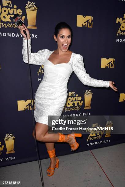 Donna Farizan attends the 2018 MTV Movie And TV Awards at Barker Hangar on June 16, 2018 in Santa Monica, California.