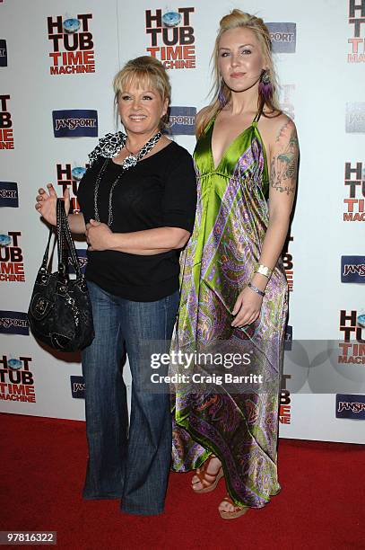 Charlene Tilton and daughter Cherish Lee arrive at the "Hot Tub Time Machine" Los Angeles Premiere After Party at Cabana Club on March 17, 2010 in...