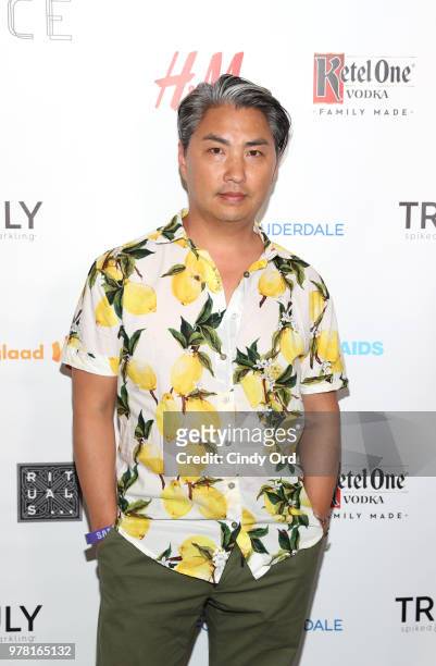 Designer Parke Lutter celebrates opening of PRIDE PLACE NYC hosted by longstanding LGBTQ ally Ketel One Family-Made Vodka at Samsung 837 on June 18,...
