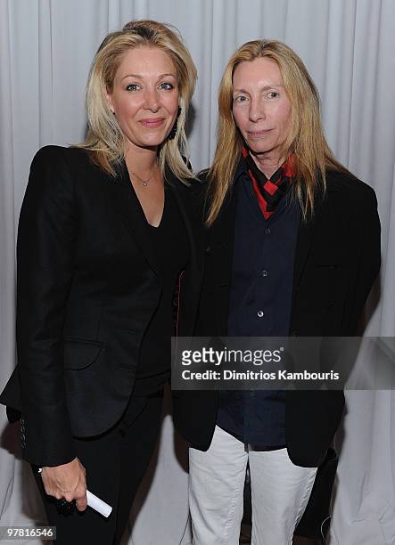 Nadja Swarovski and Tonne Goodman attend the 2010 CFDA Fashion Awards Nomination Announcement at DVF Studio on March 17, 2010 in New York City.