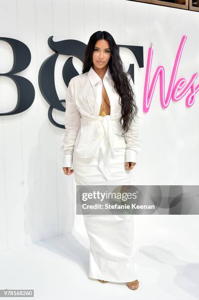 Kim Kardashian West attends the BoF West Summit at Westfield Century City on June 18, 2018 in Century City, California.