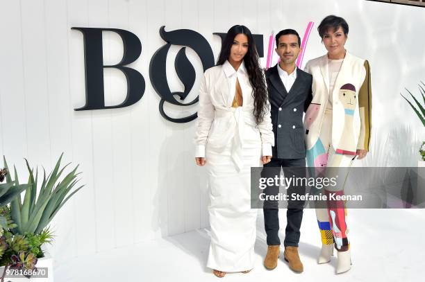 Kim Kardashian West, Imran Amed and Kris Jenner attend the BoF West Summit at Westfield Century City on June 18, 2018 in Century City, California.