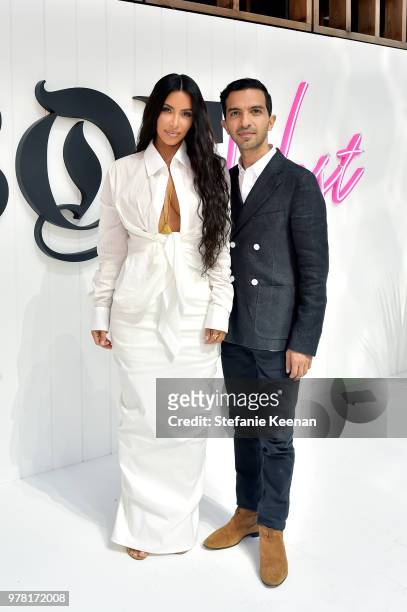 Kim Kardashian West and Imran Amed attend the BoF West Summit at Westfield Century City on June 18, 2018 in Century City, California.