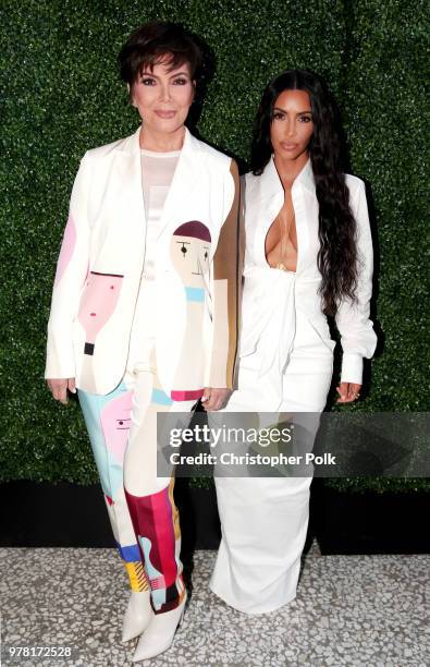 Kris Jenner and Kim Kardashian West attend the BoF West Summit at Westfield Century City on June 18, 2018 in Century City, California.