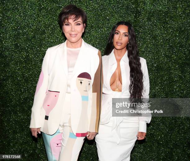 Kris Jenner and Kim Kardashian West attend the BoF West Summit at Westfield Century City on June 18, 2018 in Century City, California.