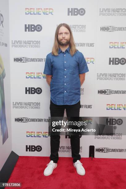 Lead guitarist for rock band Maroon 5, James Valentine attends the "Believer" New York Premiere at Metrograph on June 18, 2018 in New York City.