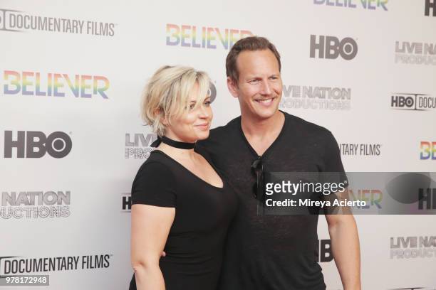 Dagmara Dominczyk and actor Patrick Wilson attend the "Believer" New York Premiere at Metrograph on June 18, 2018 in New York City.
