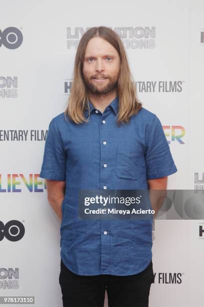 Lead guitarist for rock band Maroon 5, James Valentine attends the "Believer" New York Premiere at Metrograph on June 18, 2018 in New York City.