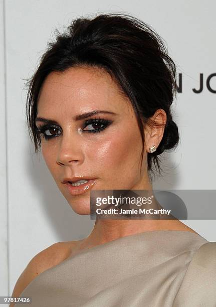 Victoria Beckham arrives at the 18th Annual Elton John AIDS Foundation Oscar party held at Pacific Design Center on March 7, 2010 in West Hollywood,...