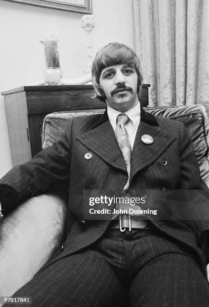 Drummer Ringo Starr at the press launch for the Beatles' new album 'Sergeant Pepper's Lonely Hearts Club Band', held at Brian Epstein's house at 24...