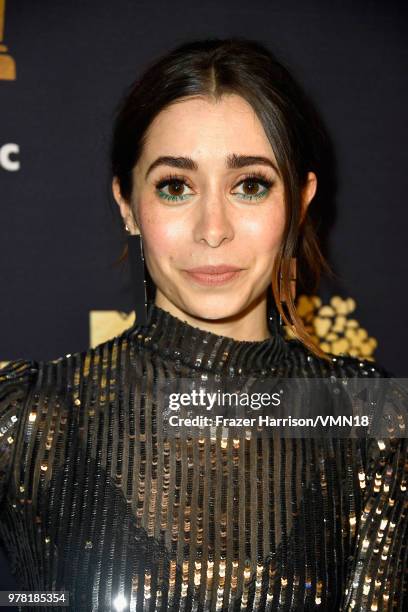 Actor Cristin Milioti attends the 2018 MTV Movie And TV Awards at Barker Hangar on June 16, 2018 in Santa Monica, California.