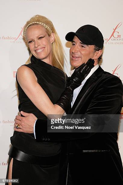Lloyd Klein and Lesa Amoore attend the FGILA's 2nd Annual "The Designer And The Muse" charity fashion event at The Standard Hotel on March 17, 2010...