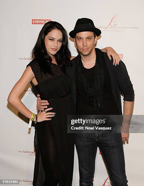 Alexis Knapp and Mike Vensel attend the FGILA's 2nd Annual "The Designer And The Muse" charity fashion event at The Standard Hotel on March 17, 2010...