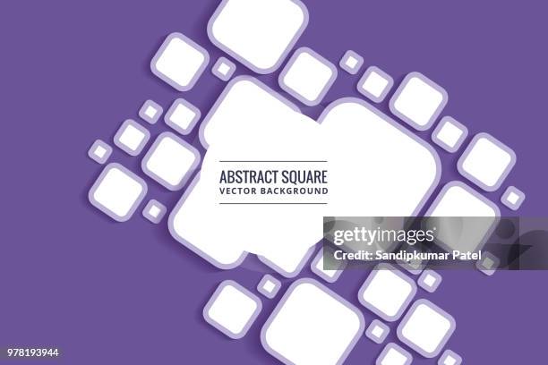 abstract purple square shape background - asymmetry stock illustrations