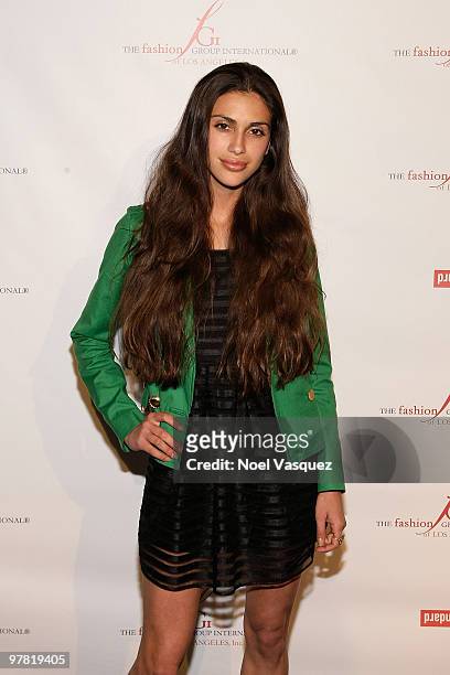 Giglianne Braga attends the FGILA's 2nd Annual "The Designer And The Muse" charity fashion event at The Standard Hotel on March 17, 2010 in Los...