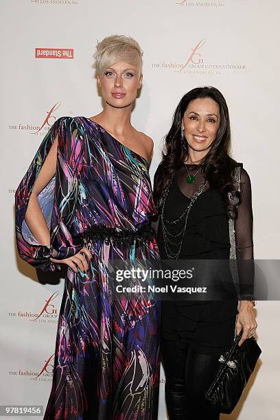 Cari Dee and Michele Bohbot attend the FGILA's 2nd Annual "The Designer And The Muse" charity fashion event at The Standard Hotel on March 17, 2010...