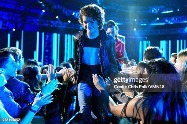 Actor Gaten Matarazzo attends the 2018 MTV Movie And TV Awards at Barker Hangar on June 16, 2018 in Santa Monica, California.