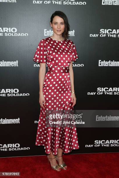 Loan Chabanol attends a New York screening of "Sicario: Day of the Soldado" at Meredith, Inc. On June 18, 2018 in New York, New York.