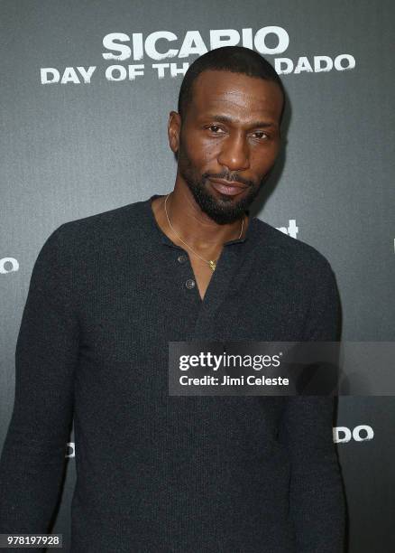 Leon Robinson attends a New York screening of "Sicario: Day of the Soldado" at Meredith, Inc. On June 18, 2018 in New York, New York.