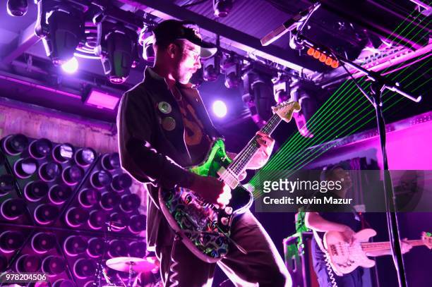 John Gourley and Zachary Carothers of Portugal. The Man perform onstage during the Grand Re-Opening of Asbury Lanes at Asbury Lanes on June 18, 2018...