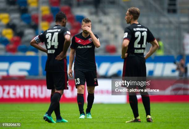 April 2018, Germany, Duesseldorf: Football, German 2nd Bundesliga, Fortuna Duesseldorf vs FC Ingolstadt 04 at the Esprit Arena: Ingolstadt's Marvin...