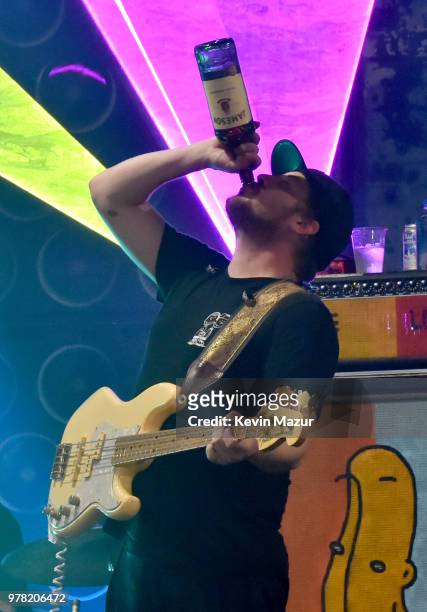 Musician Zachary Carothers of Portugal. The Man performs onstage during the Grand Re-Opening of Asbury Lanes at Asbury Lanes on June 18, 2018 in...
