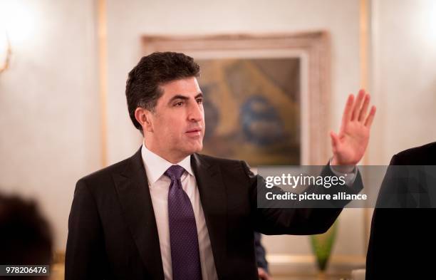 April 2018, Erbil, Iraq: Nechirvan Barzani, Prime Minister of the Kurdistan Region of Iraq. Photo: Kay Nietfeld/dpa