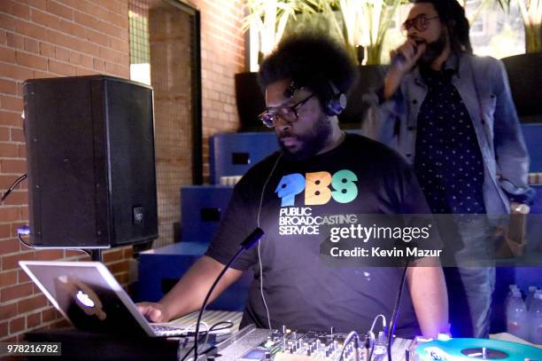 Questlove performs at the Grand Re-Opening of Asbury Lanes at Asbury Lanes on June 18, 2018 in Asbury Park, New Jersey.