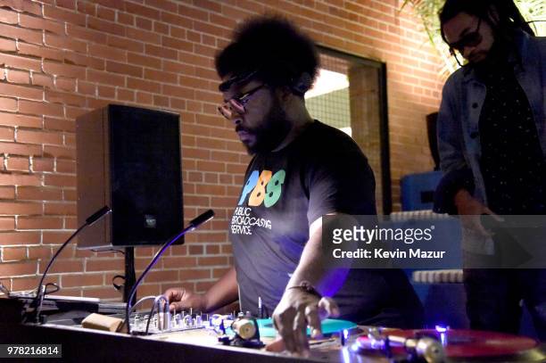 Questlove performs at the Grand Re-Opening of Asbury Lanes at Asbury Lanes on June 18, 2018 in Asbury Park, New Jersey.