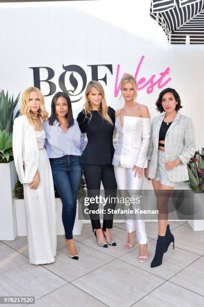 Rachel Zoe, Emma Grede, Kelly Sawyer Patricof, Rosie Huntington-Whiteley and Jen Atkin attend the BoF West Summit at Westfield Century City on June...