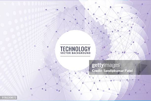 abstract futuristic circuit board, high computer technology dark purple background - cpu board stock illustrations