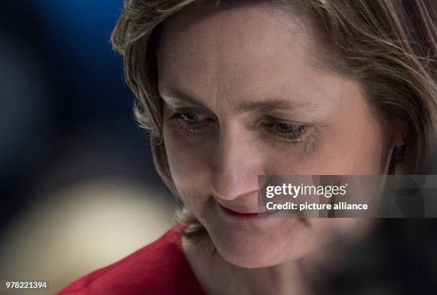 Simone Lange, mayor of Flensburg, attends the extraordiinary party conference of the the Social Democratic Party , in Wiesbaden, Germany, 22 April...
