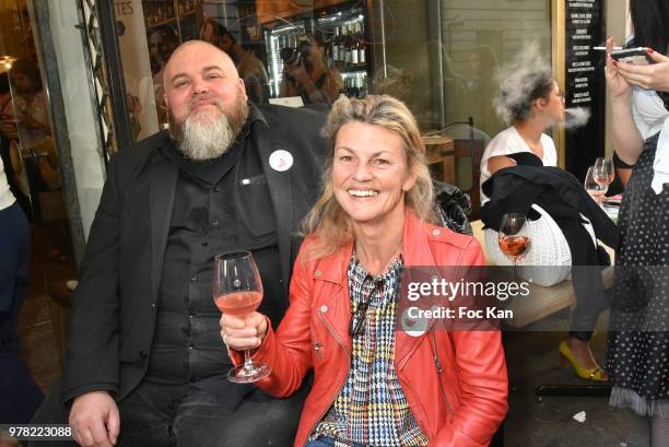 Grand Seigneur" editor in chief Bruno Malnuit and Valerie Mestre from INTERBEV attend the "Filles A Cotelettes" Party Hosted by Grand Seigneur...