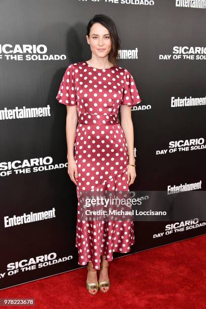 Actress Loan Chabanol attends the New York screening of "Sicario: Day Of The Soldado" on June 18, 2018 in New York City.