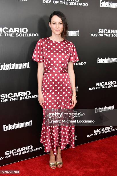 Actress Loan Chabanol attends the New York screening of "Sicario: Day Of The Soldado" on June 18, 2018 in New York City.