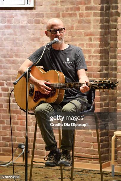 Moby performs at Sofar Sounds NYC at O.N.S Clothing on June 18, 2018 in New York City.