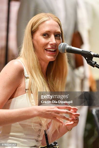 Recording artist Julie Mintz performs at Sofar Sounds NYC at O.N.S Clothing on June 18, 2018 in New York City.