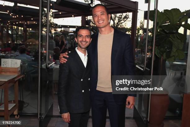 Imran Amed and Clement Kwan attend the BoF West Summit at Westfield Century City on June 18, 2018 in Century City, California.