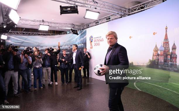 April 2018, Germany, Hamburg: Oliver Kahn , ZDF expert for the soccer World Cup 2018 in Russia, during a photocall prior to a press conference of the...