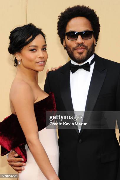 Actress Zoe Kravitz and musician Lenny Kravitz arrive at the 82nd Annual Academy Awards at the Kodak Theatre on March 7, 2010 in Hollywood,...