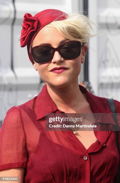 Jaime Winstone attends photocall to launch new mobile fashion room at Harvey Nichols on March 18, 2010 in London, England.