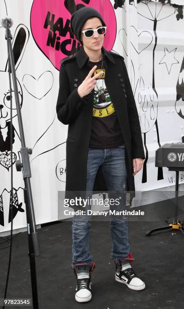 Samantha Ronson attends photocall to launch new mobile fashion room at Harvey Nichols on March 18, 2010 in London, England.