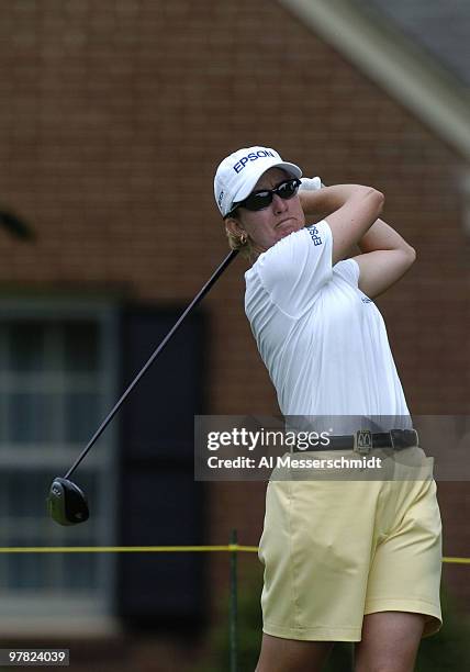 Karrie Webb competes in first-round play in the 2004 McDonald's LPGA Championship at DuPont Country Club, Wilmington, Delaware, June 10, 2004.